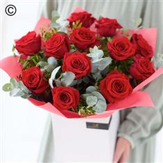 dozen Red Rose Hand-tied